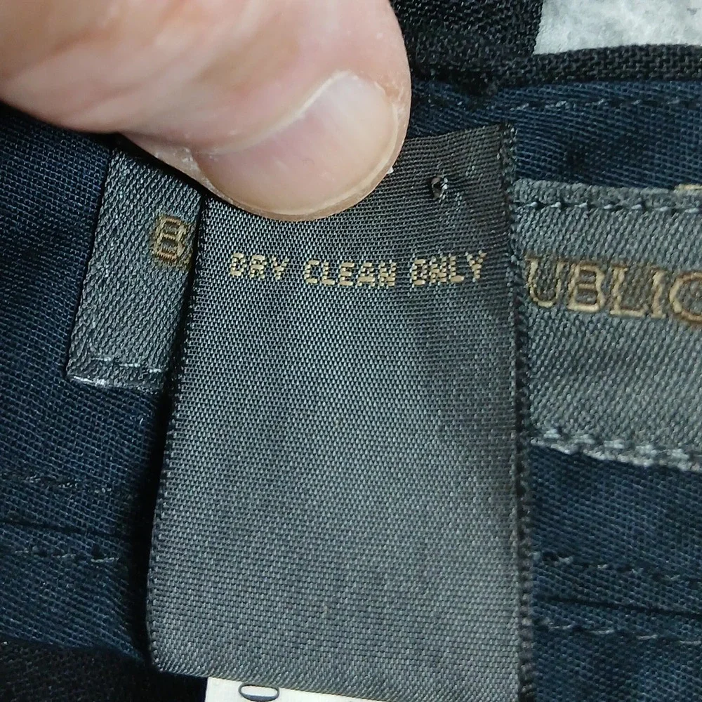 Banana Republic Stretch Dress Pants Men‎ 33x34 Black Wool Blend